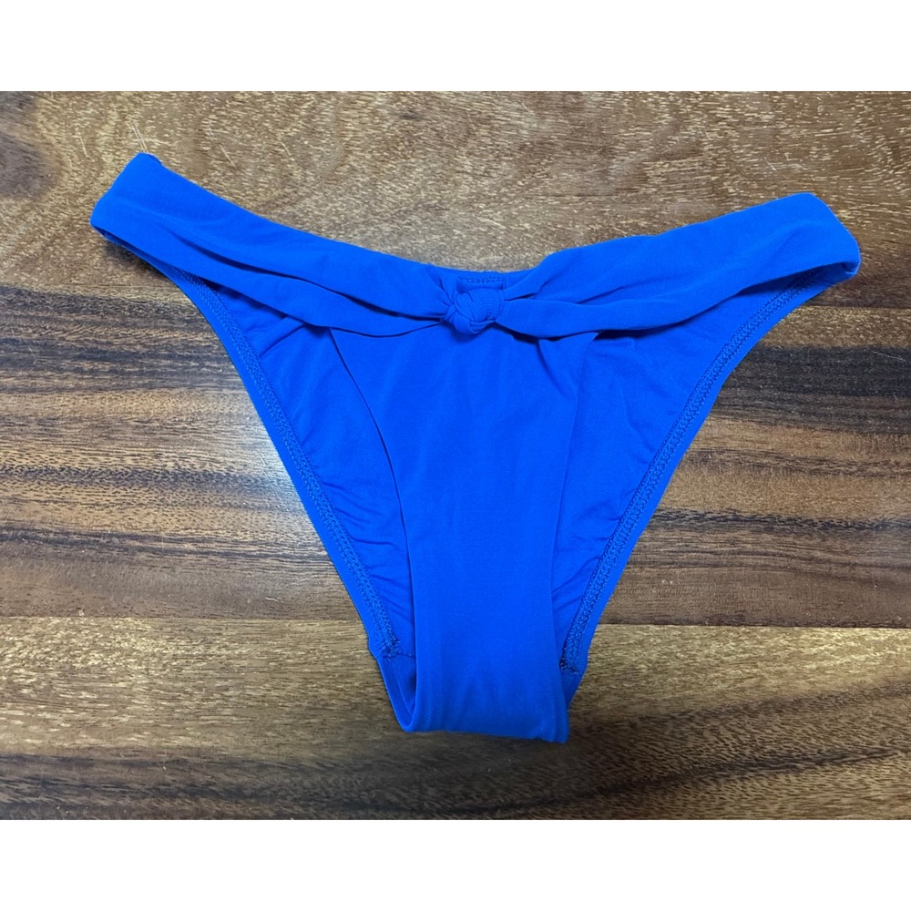 Robin Piccone Royal Blue Bikini Bottom with Knot Detail